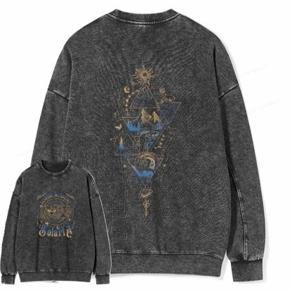 Pagewings Zodiac Academy Graphic Tee - Astrology Unisex Washed Sweatshirt