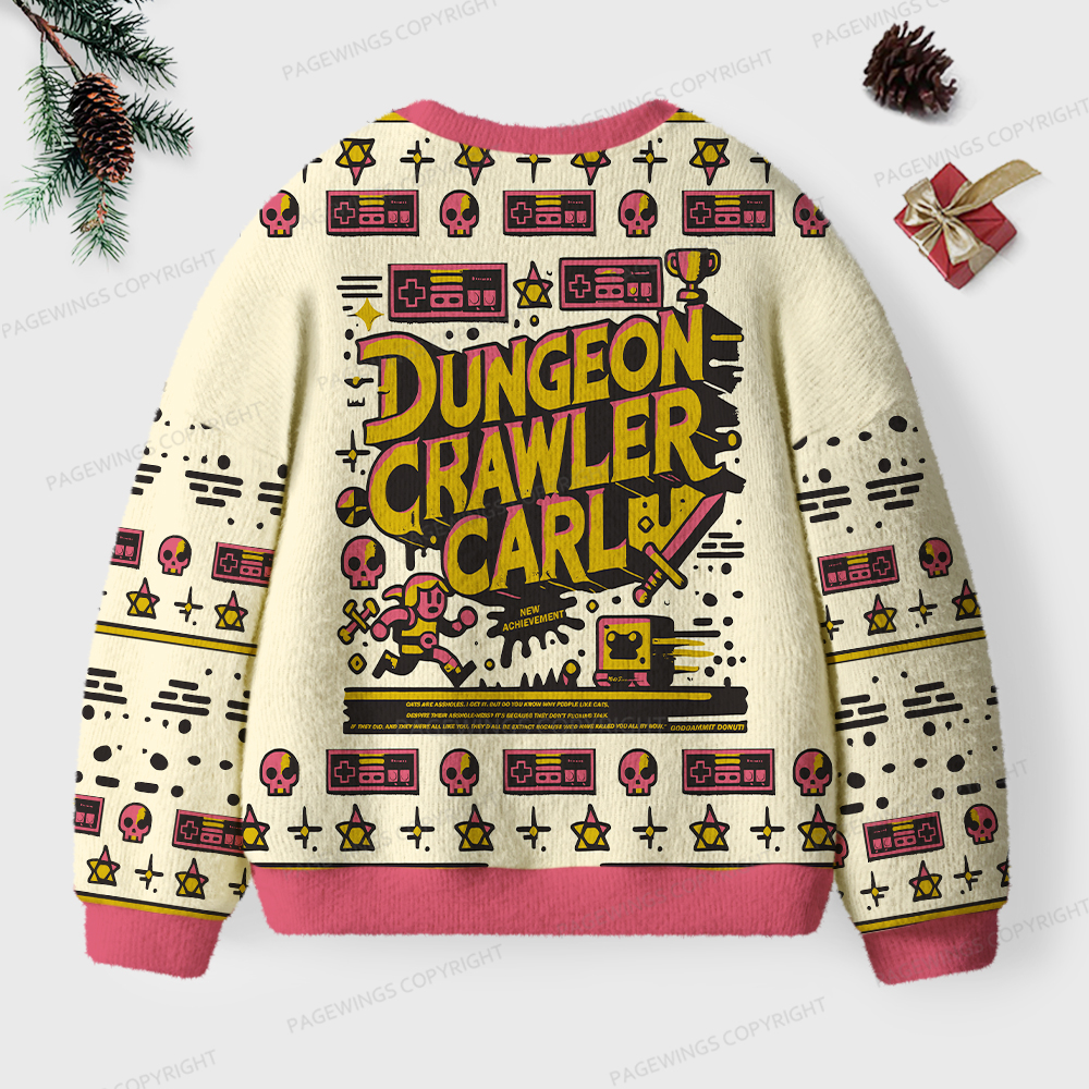 Pagewings Sci-Fi Book Lover Unisex Ugly Knit Sweatshirt