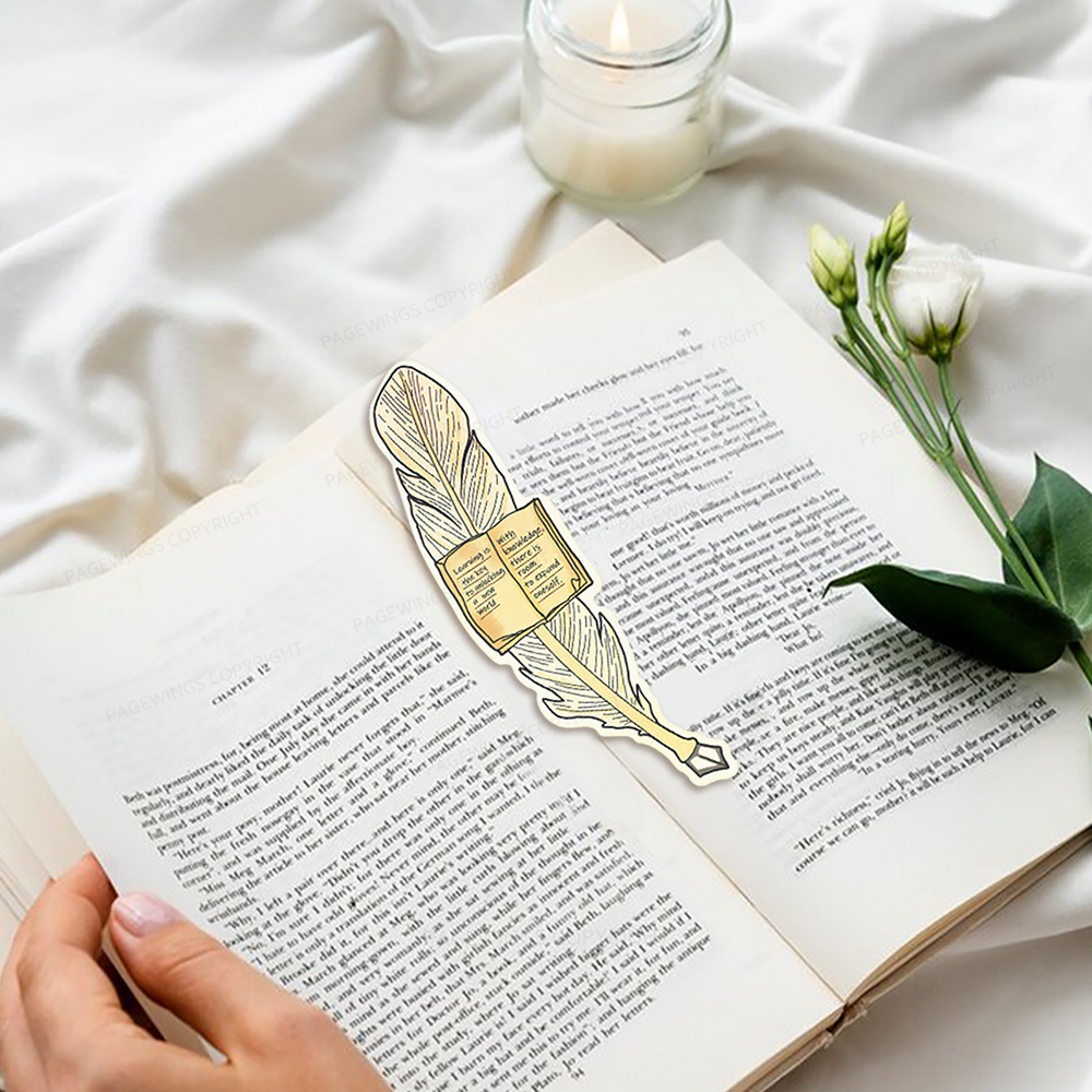 Pagewings Feathers Quotes Bookmark