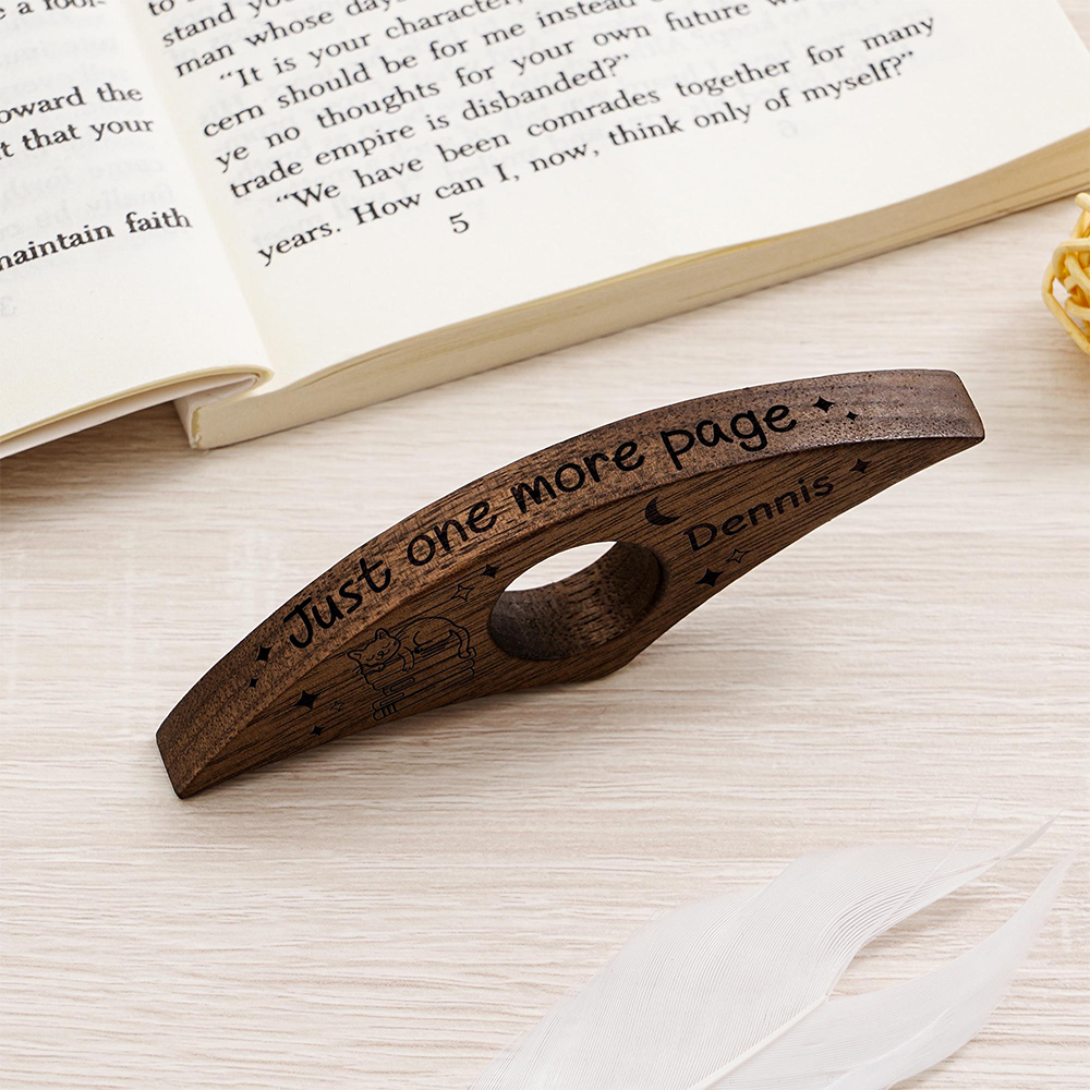 Pagewings Personalized Just One More Page Book Page Holder