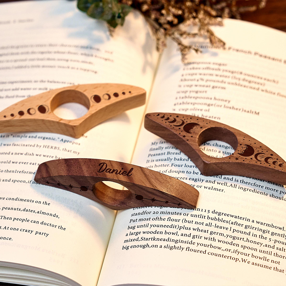 Pagewings Personalized Name And Design Book Lover Book Page Holder