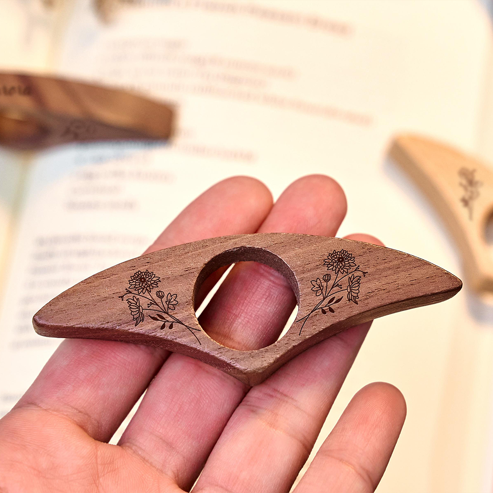 Pagewings Personalized Name And Flower Book Lover Book Page Holder