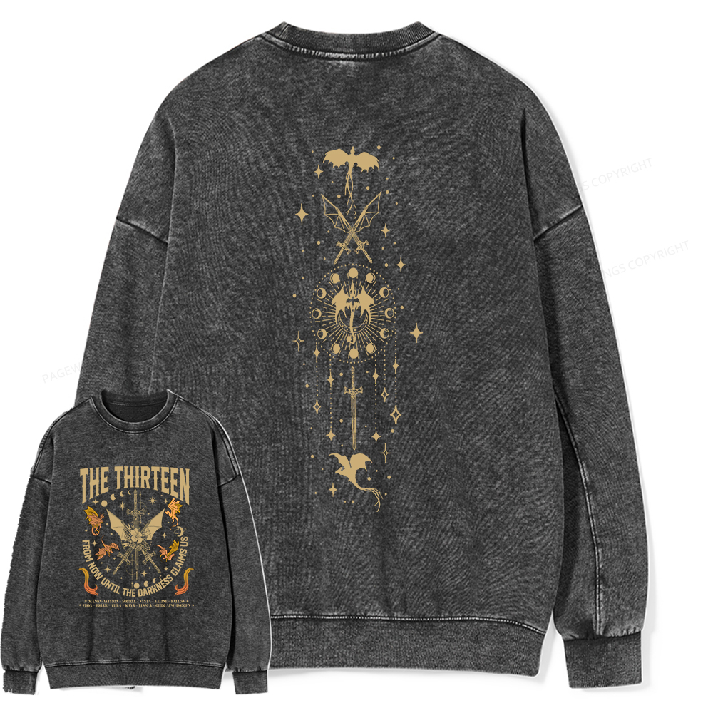 Pagewings The Thirteen Throne Of Glass Shirt Unisex Washed Sweatshirt