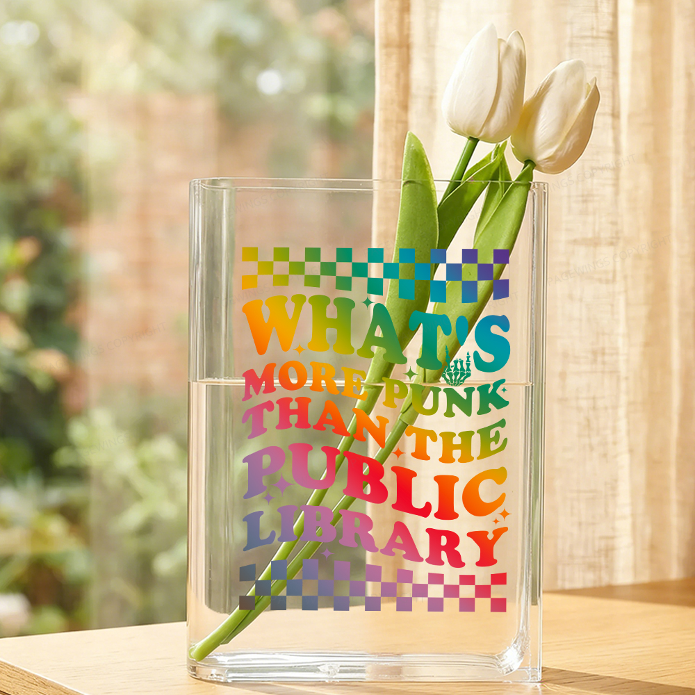 Pagewings What's More Punk Than The Public Library Acrylic Book Vase