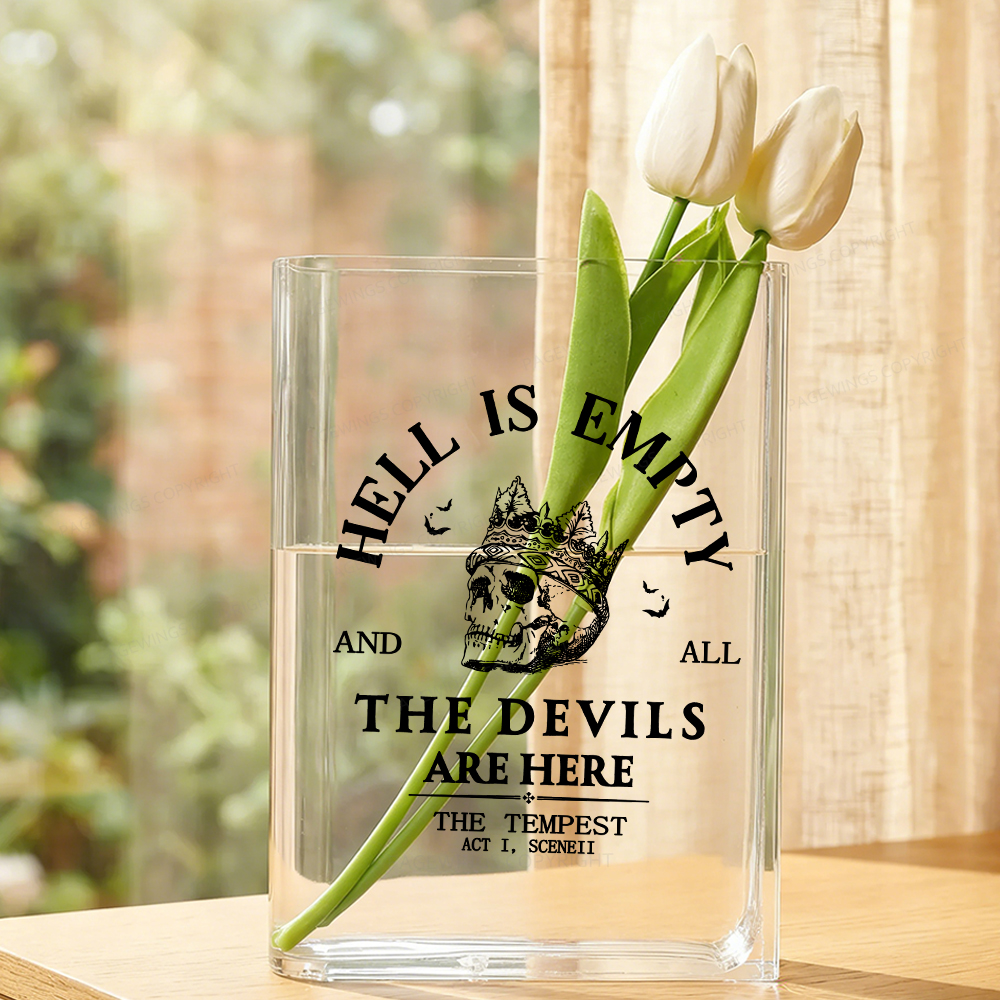 Pagewings Hell is Empty Acrylic Book Vase