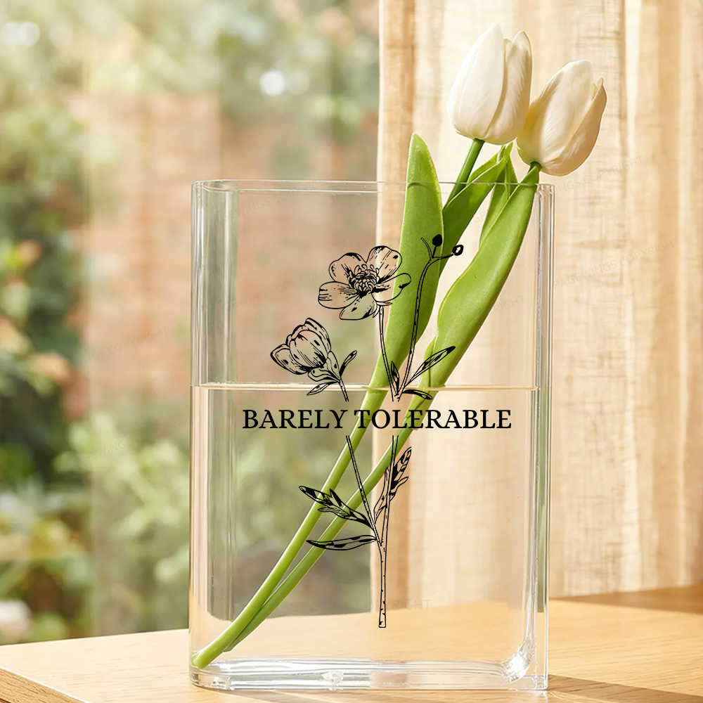 Pagewings Barely Tolerable Acrylic Book Vase
