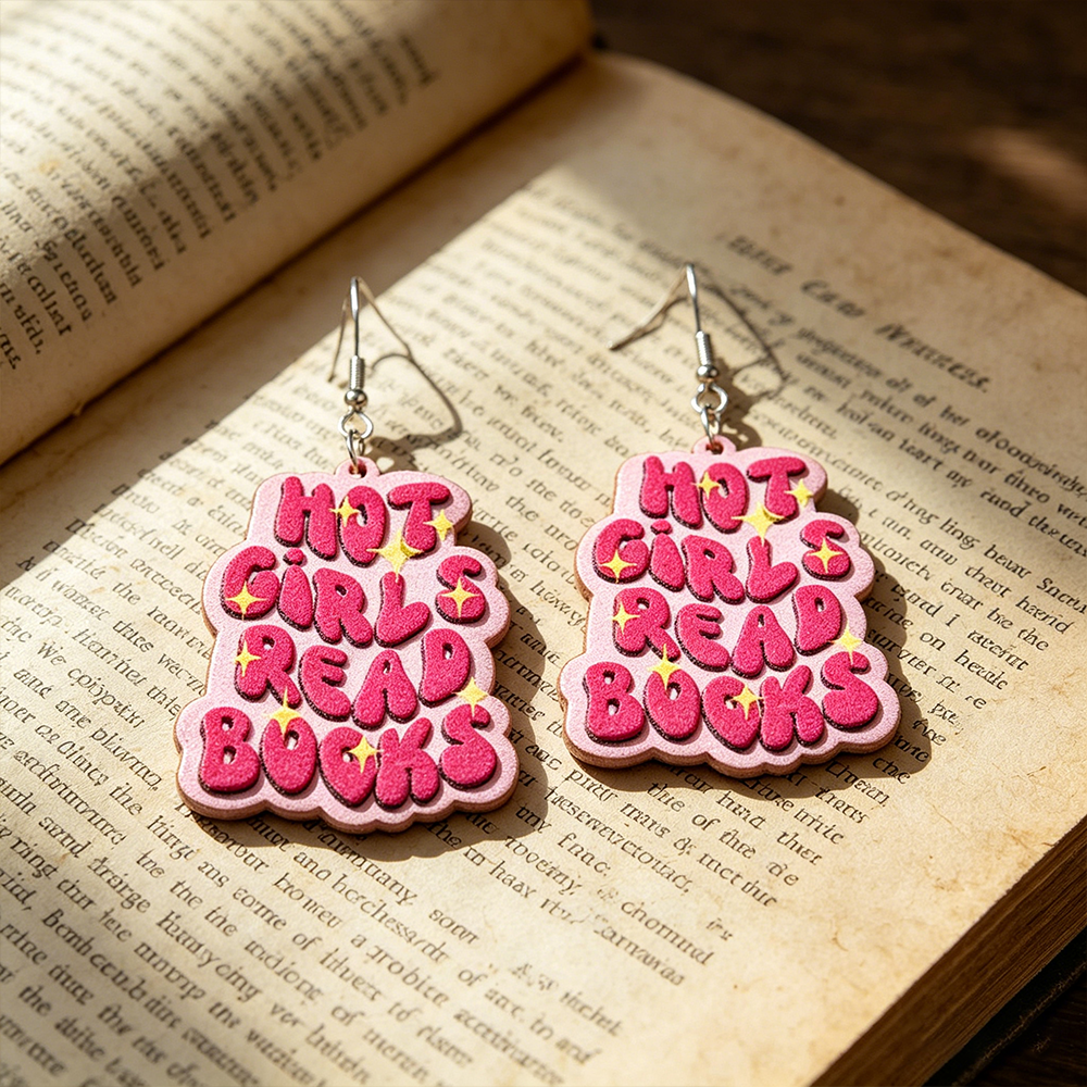 Pagewings Hot Girls Read Books Earrings