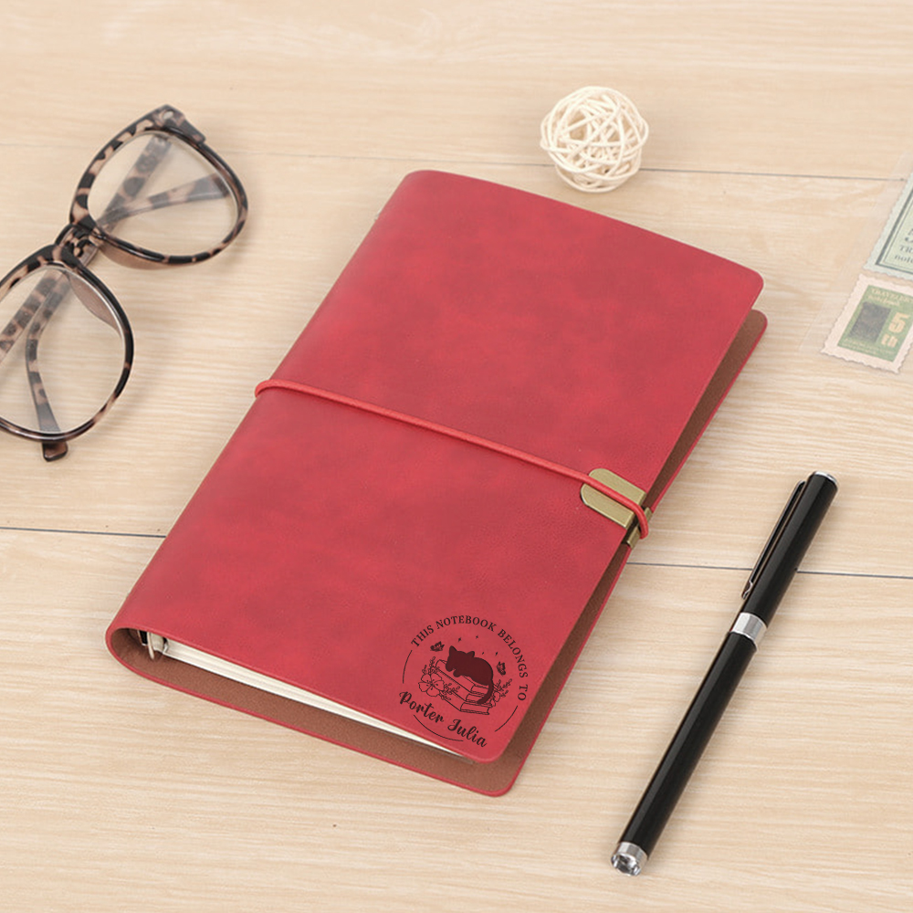 Pagewings Personalized Name This Notebook Belongs To Leather Notebook