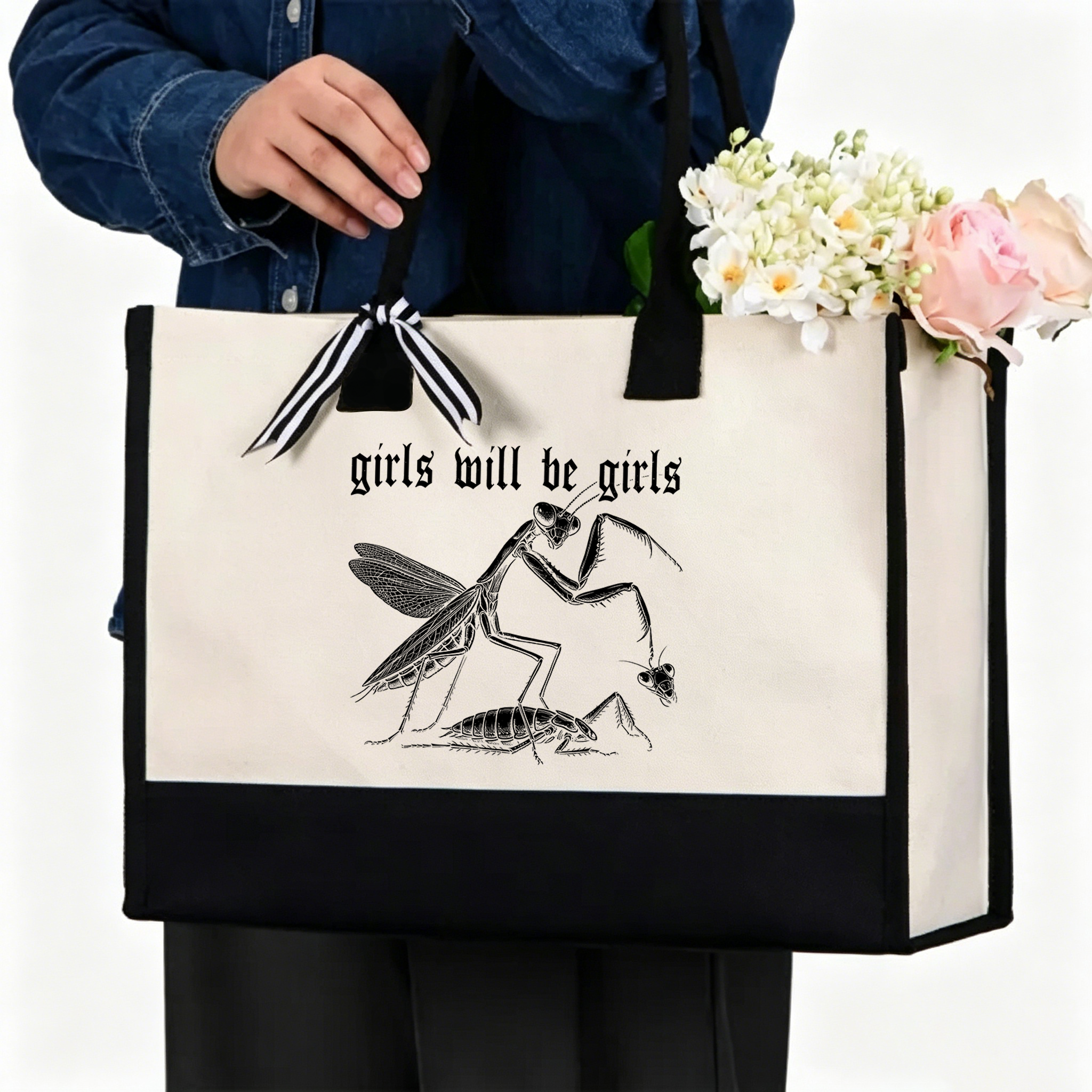 Pagewings Girls Will Be Girls15526 Large Tote Bag