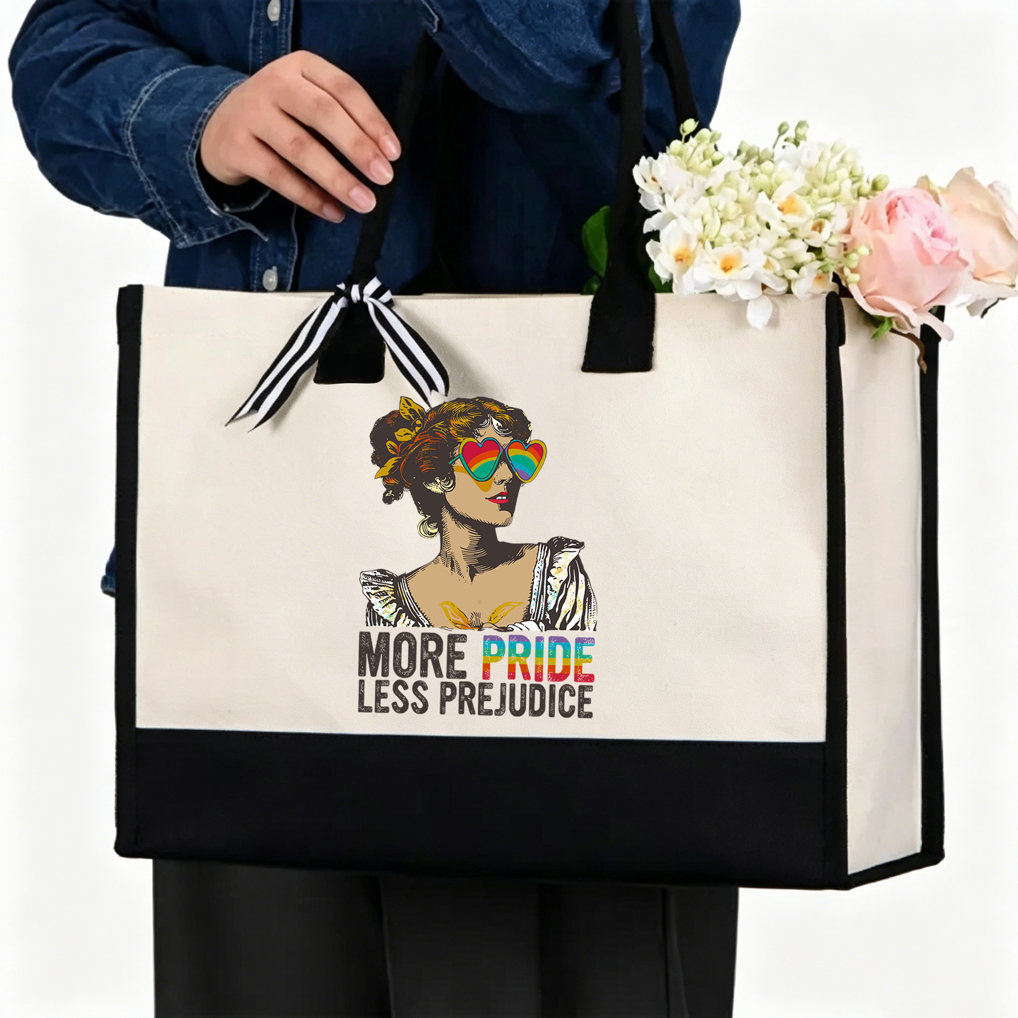 Pagewings More Pride Less Prejudice11676 Large Tote Bag