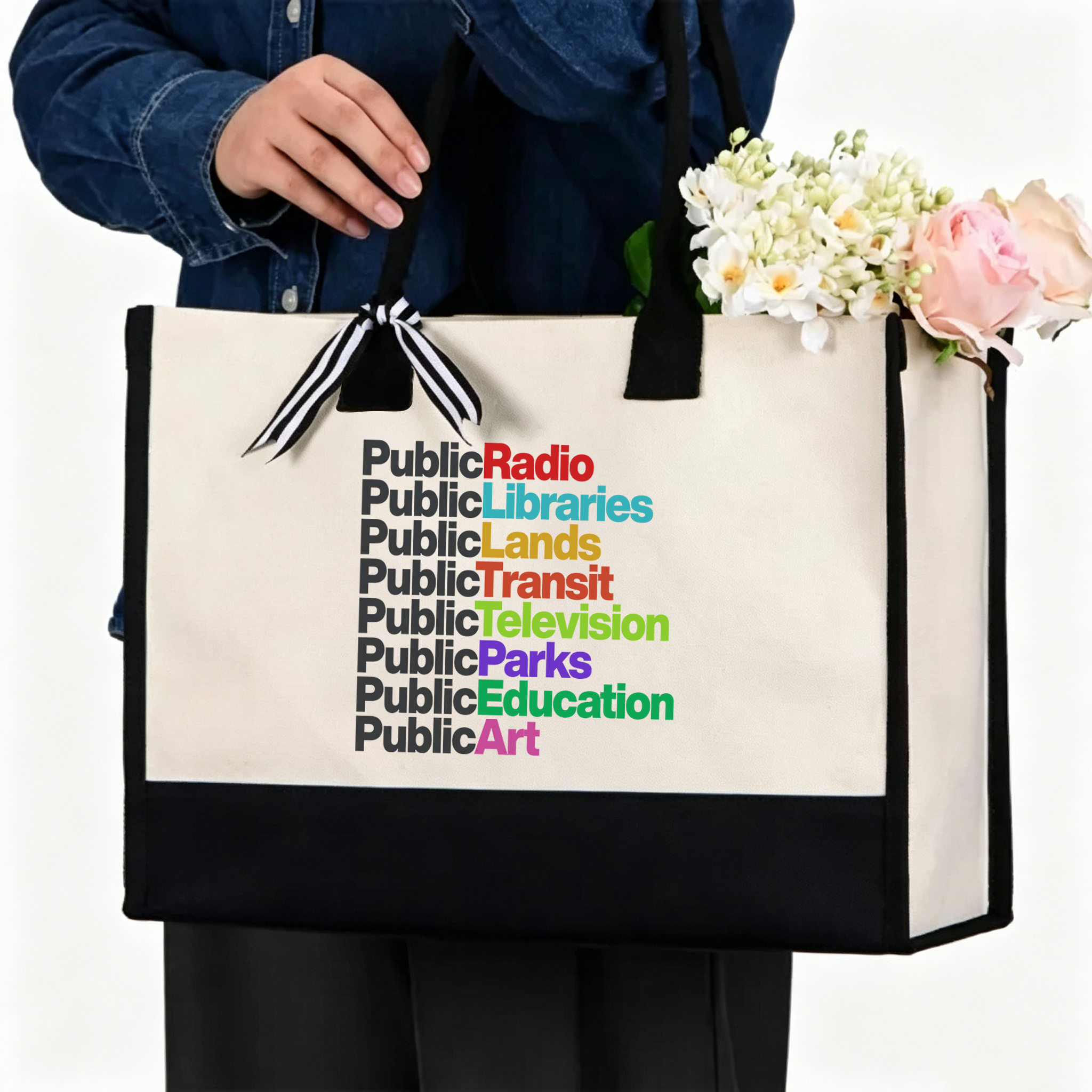 Pagewings Public Libraries15577 Large Tote Bag