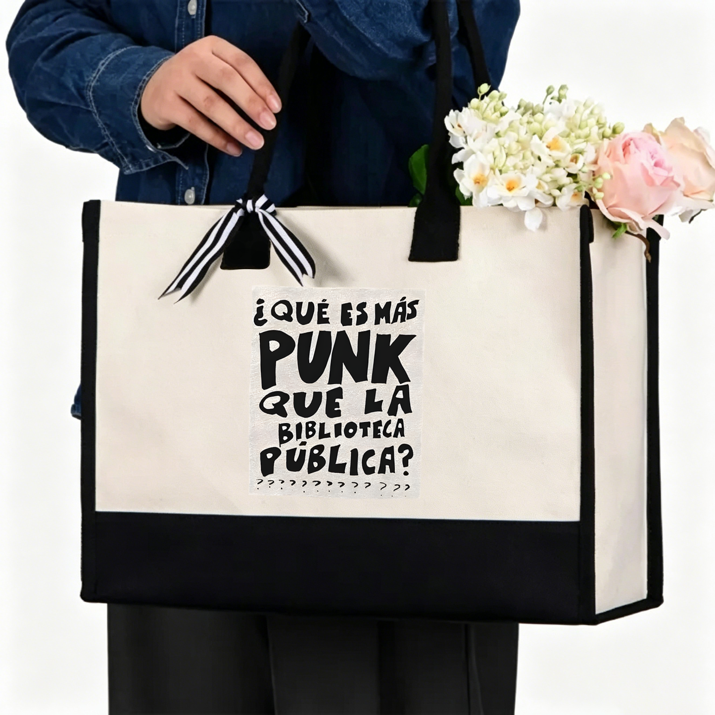 Pagewings What's More Punk Than The Public Library12662 Large Tote Bag