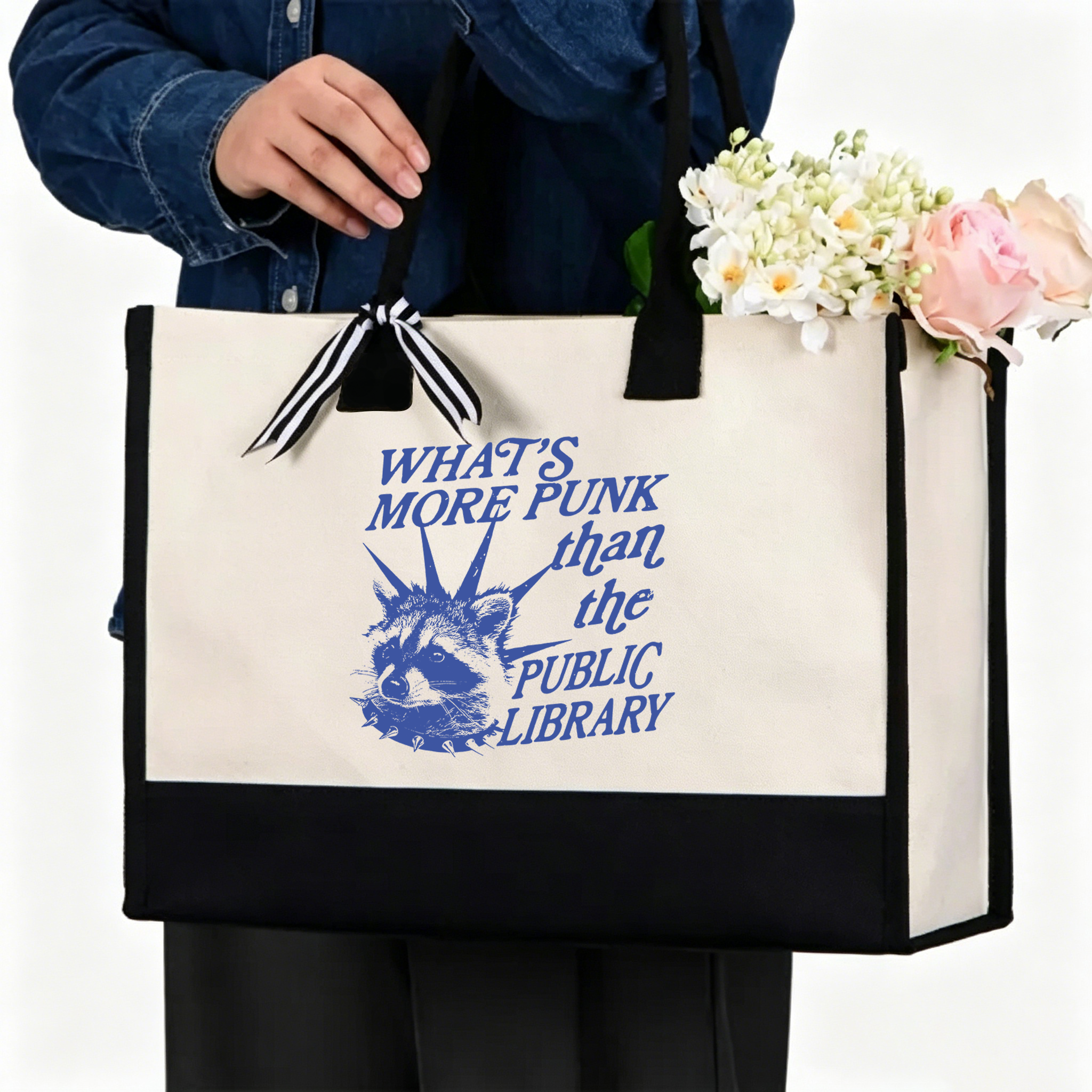 Pagewings What’s More Punk Than The Public Library12555 Large Tote Bag