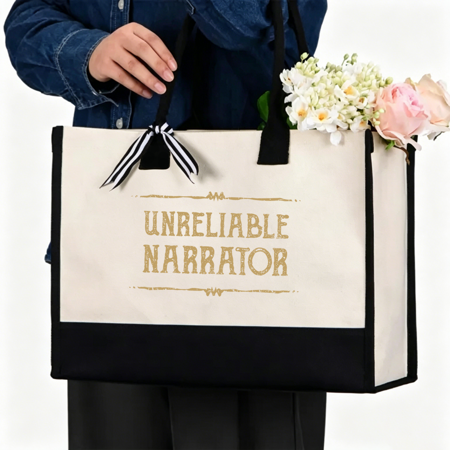 Pagewings Unreliable Narrator Large Tote Bag