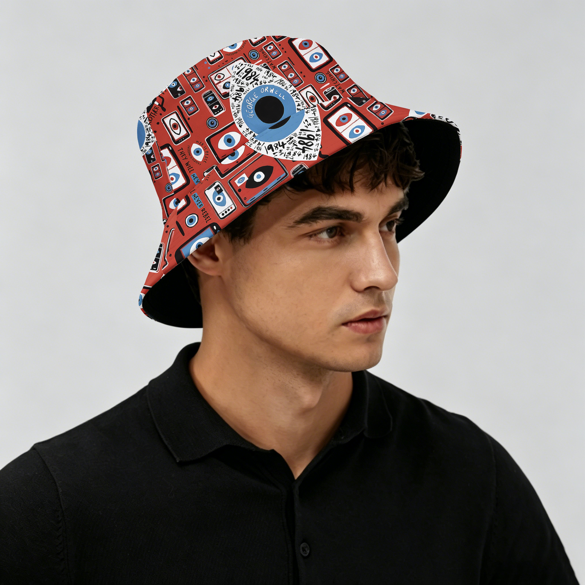 Pagewings Make Orwell Fiction Again2001H Bucket Hat