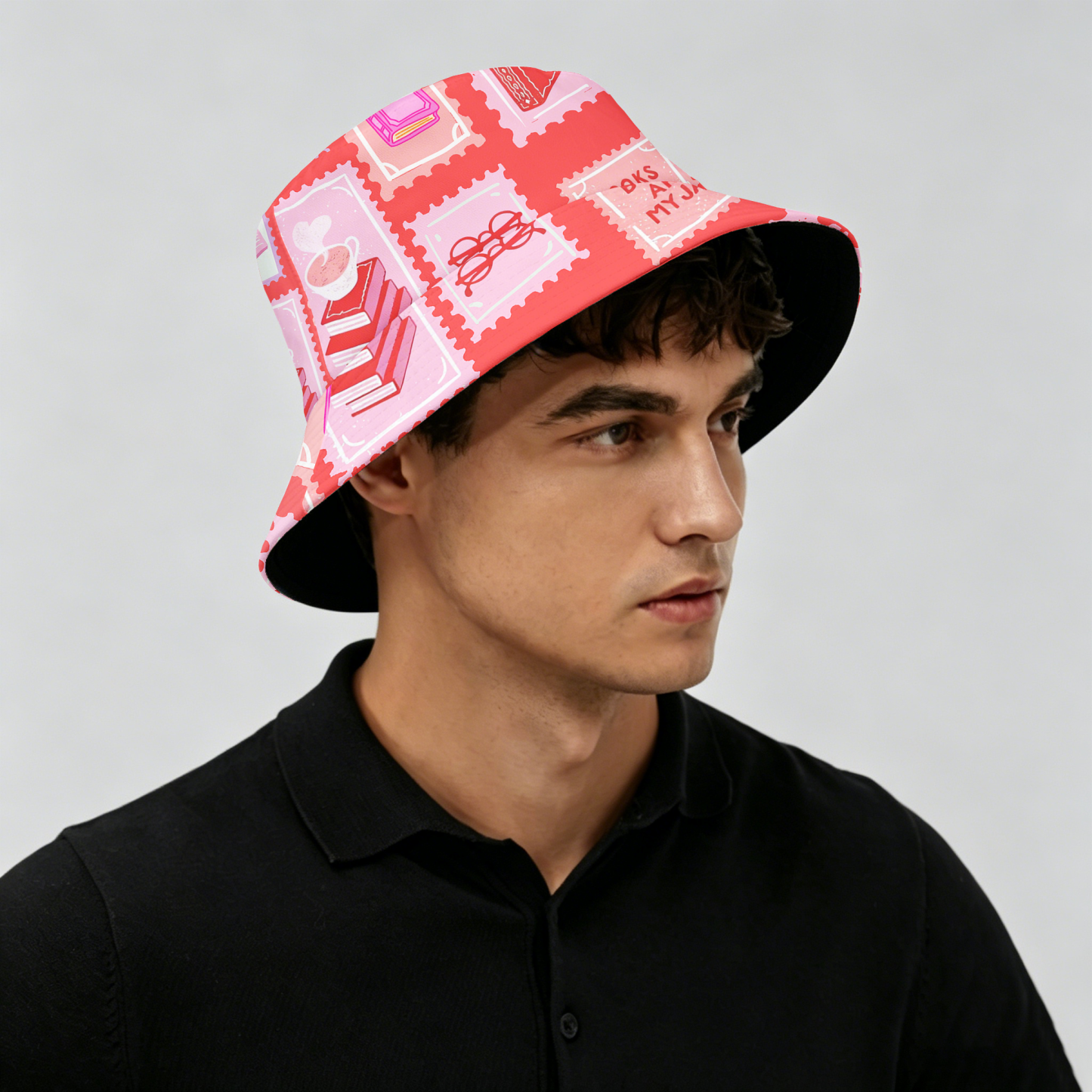 Pagewings Square Neck Books Are My Jam2020H Bucket Hat
