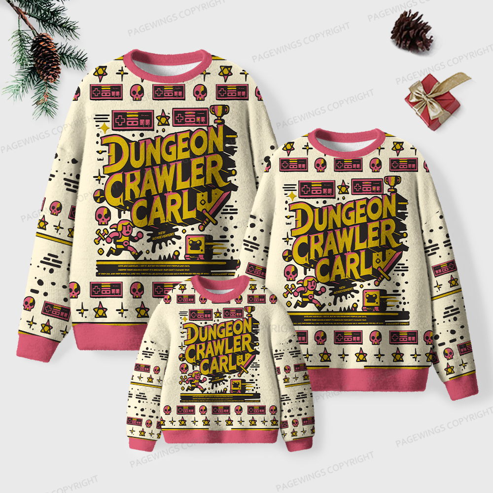 Pagewings Sci-Fi Book Lover Unisex Ugly Knit Sweatshirt