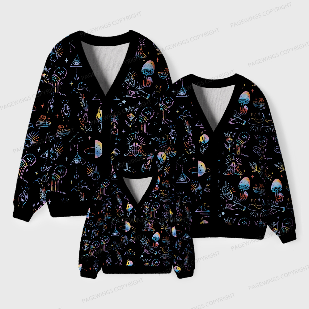 Pagewings Reading Is Magic Unisex Ugly Cardigan Sweaters