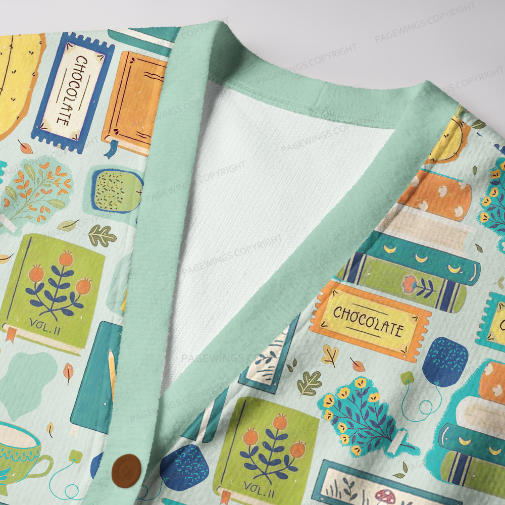 Pagewings Cozy Reading Unisex Ugly Cardigan Sweaters