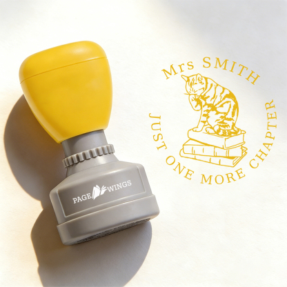 Pagewings Personalized Just One More Chapter Stamp