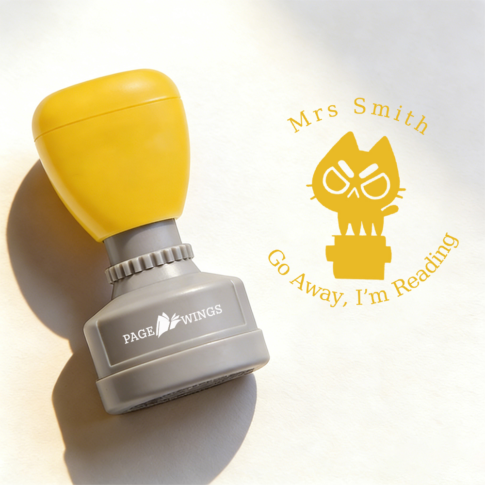 Pagewings Personalized Go Away I’m Reading Stamp
