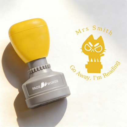 Pagewings Personalized Go Away I’m Reading Stamp