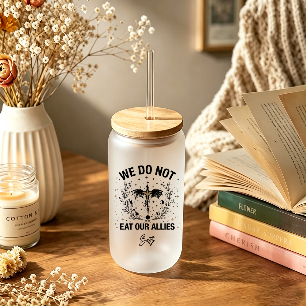 Pagewings Personalized Fantasy Novel Lovers Glass Can Tumbler