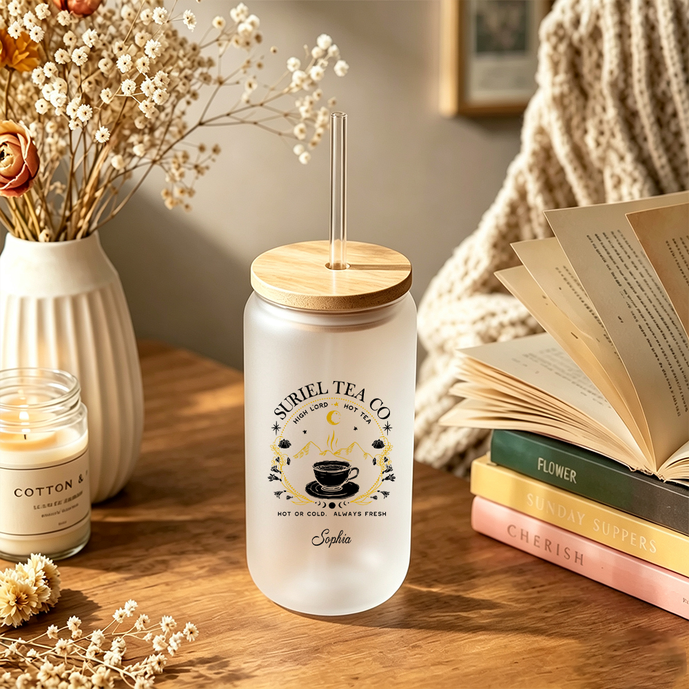 Pagewings Personalized Fantasy Bookish Glass Can Tumbler