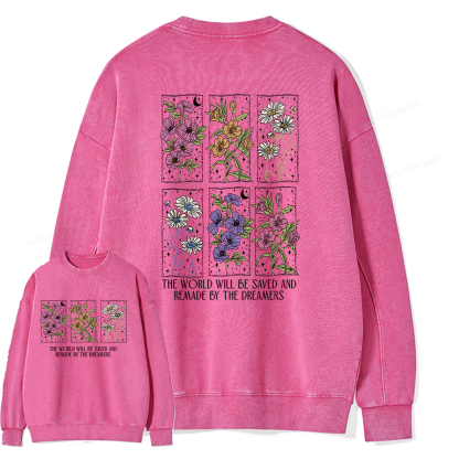 Pagewings The World Will Be Saved And Remade Unisex Washed Sweatshirt