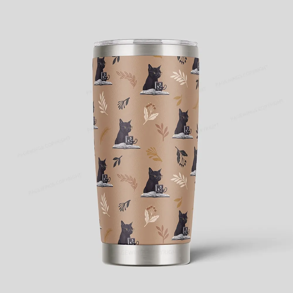 Pagewings Read Books Drink Coffee Fight Evil Tumbler