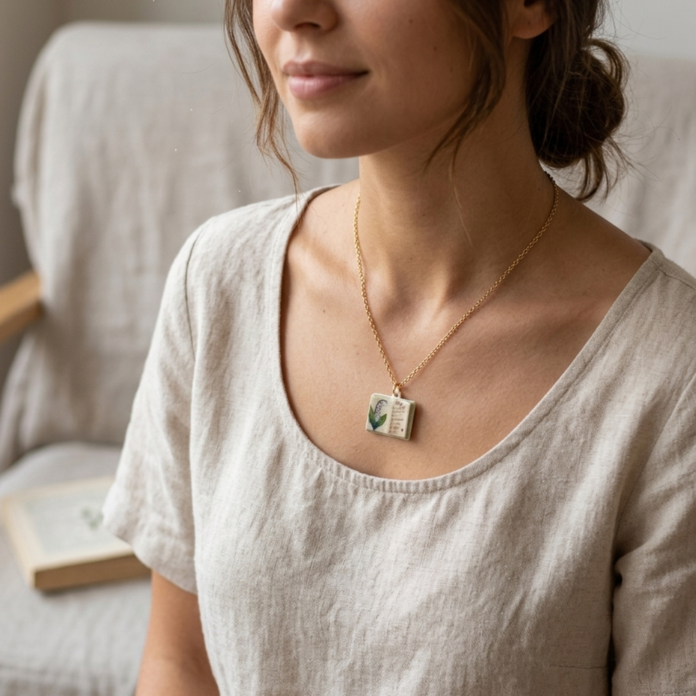 Pagewings Birth Flower Necklace