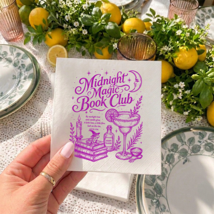 Pagewings Midnight Magic Book Club Paper Napkins 