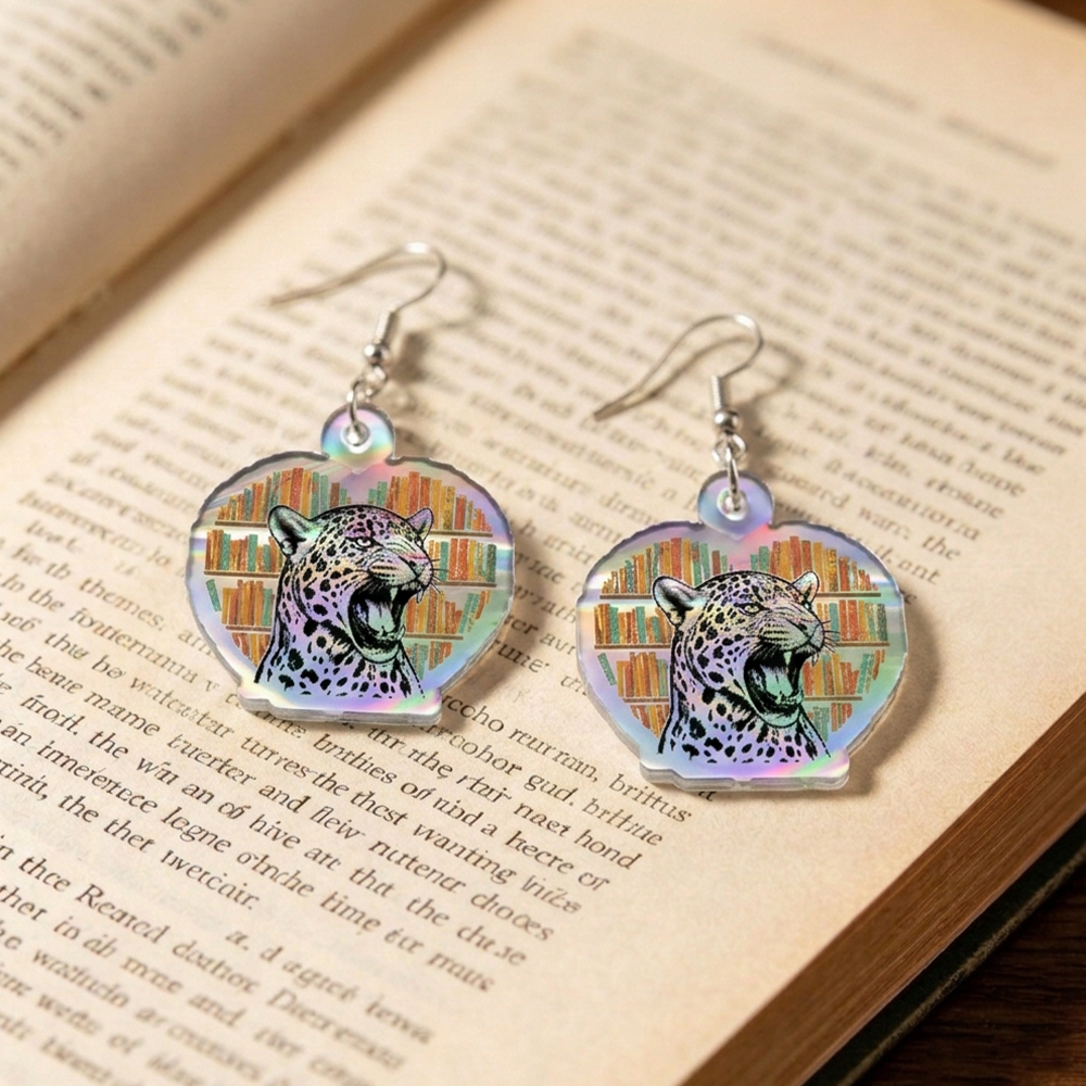 Pagewings Ban Bigots Not Books Earrings