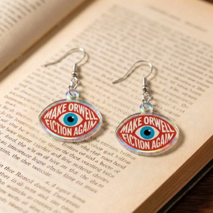 Pagewings Make Orwell Fiction Again Earrings