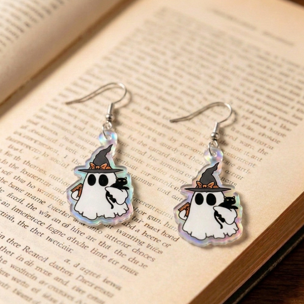 Pagewings Ghost Reading Earrings
