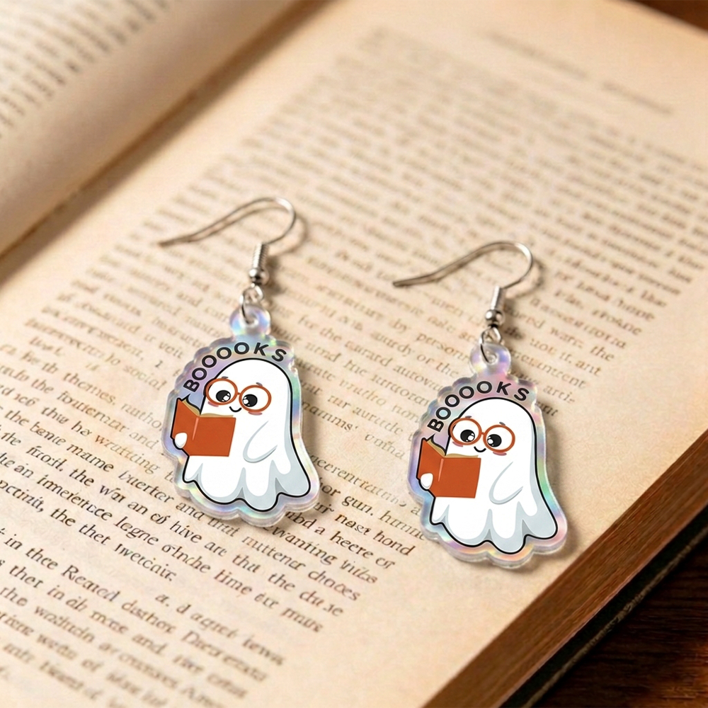 Pagewings Ghost Reading Earrings
