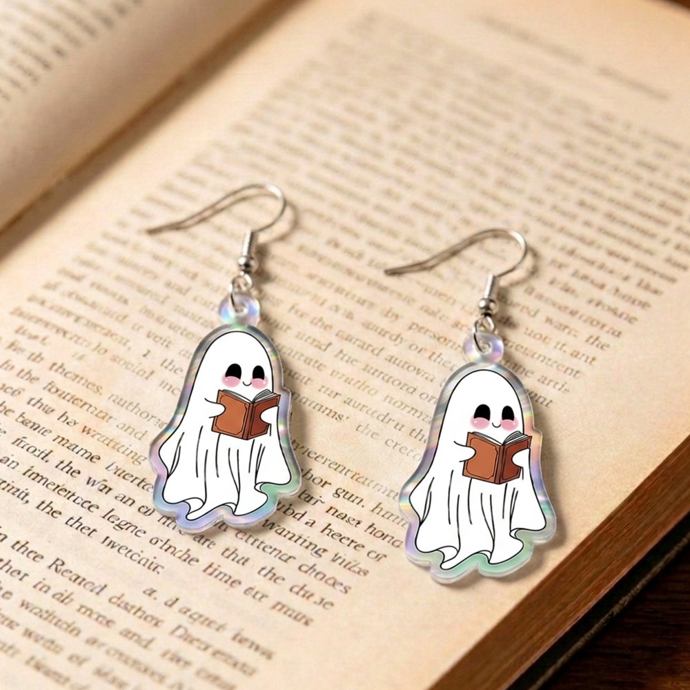 Pagewings Ghost Reading Earrings