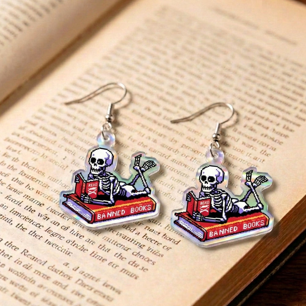 Pagewings Read Banned Books Earrings