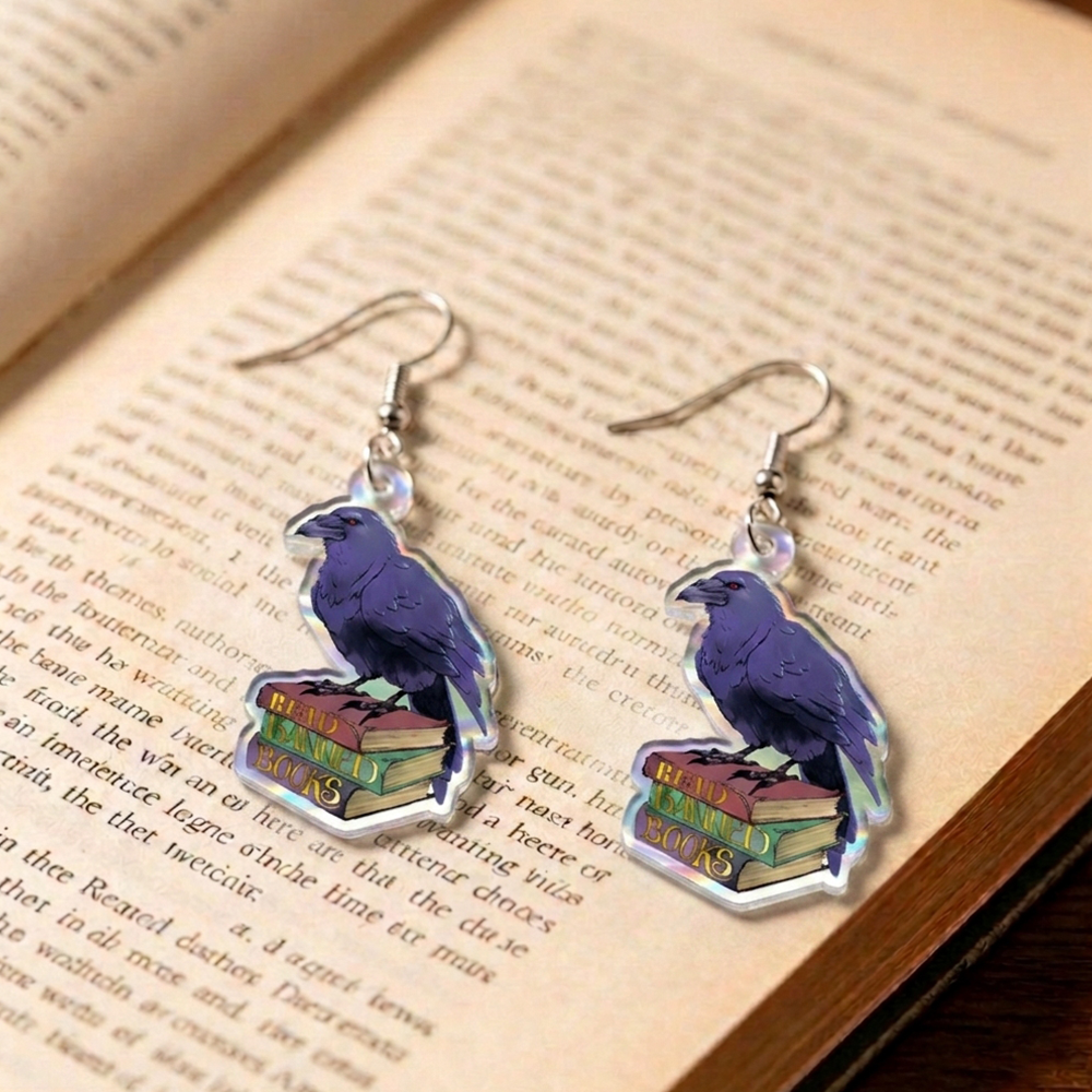 Pagewings Read Banned Books Earrings