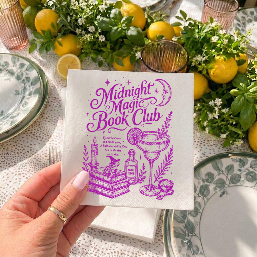 Pagewings Midnight Magic Book Club Paper Napkins