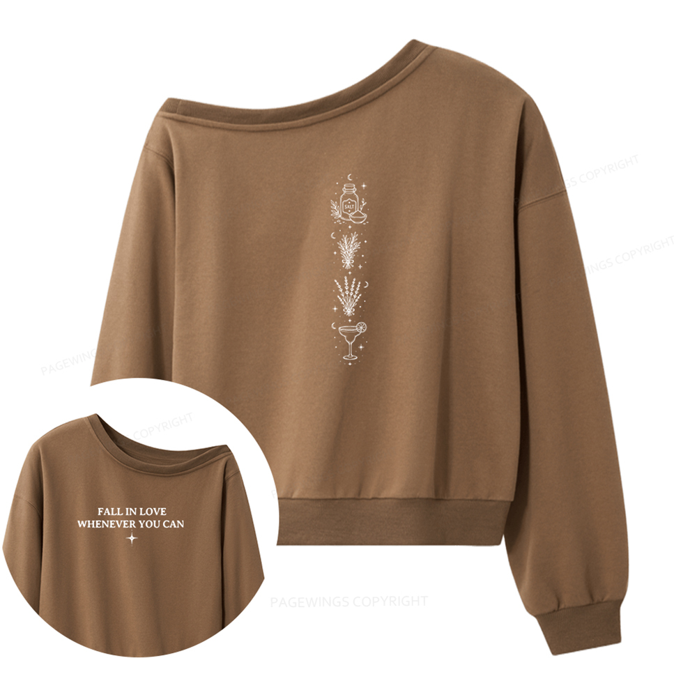 Pagewings Retro Halloween Women Off Shoulder Sweatshirt