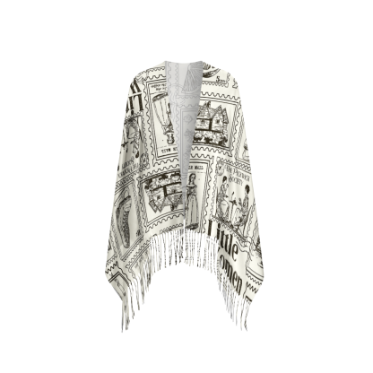 Pagewings Vintage Literature Long Fringe Scarf