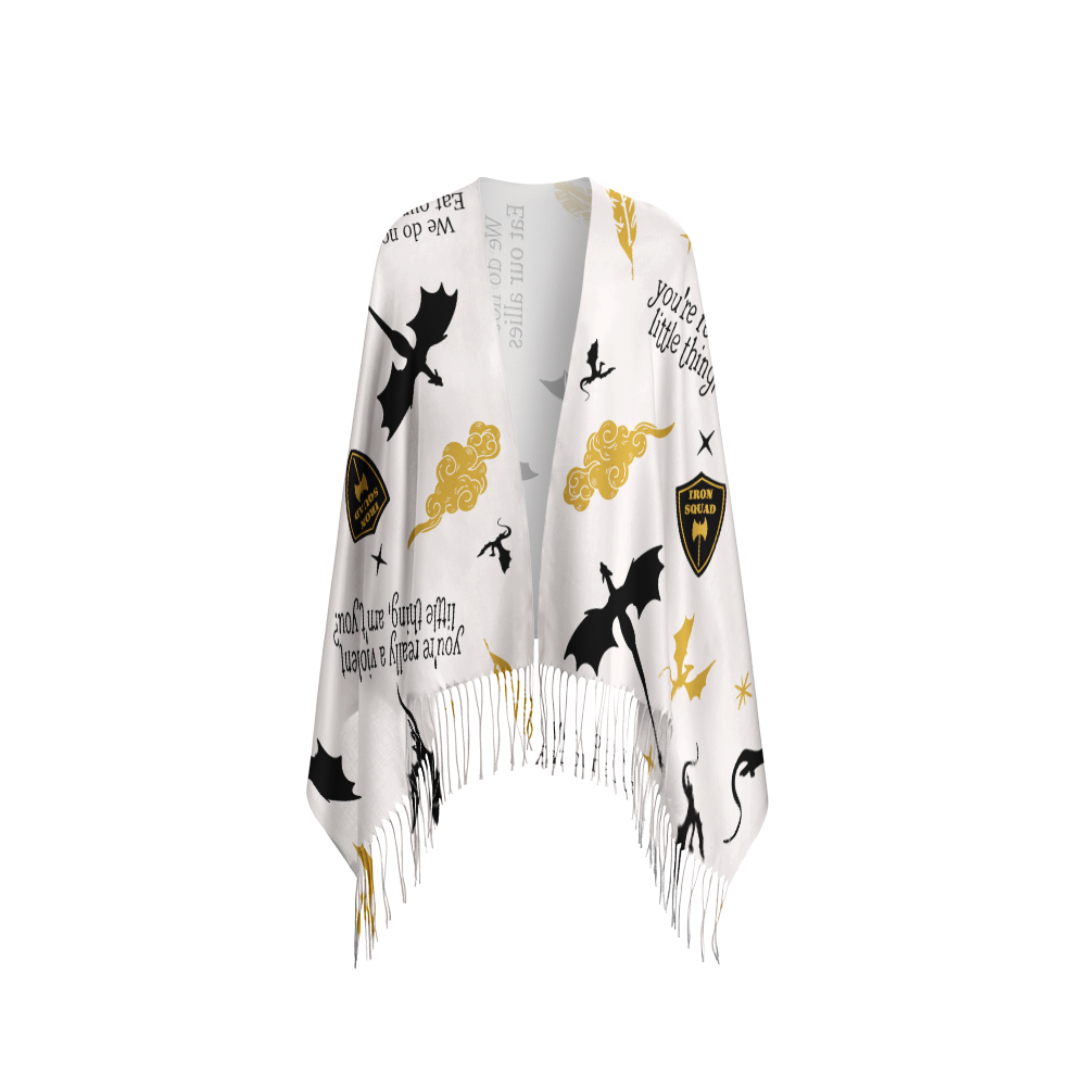 Pagewings I Will Not Die Today Long Fringe Scarf