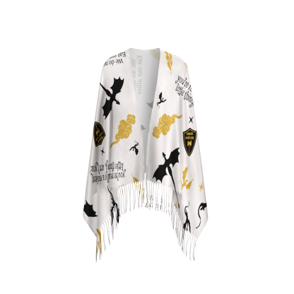 Pagewings I Will Not Die Today Long Fringe Scarf