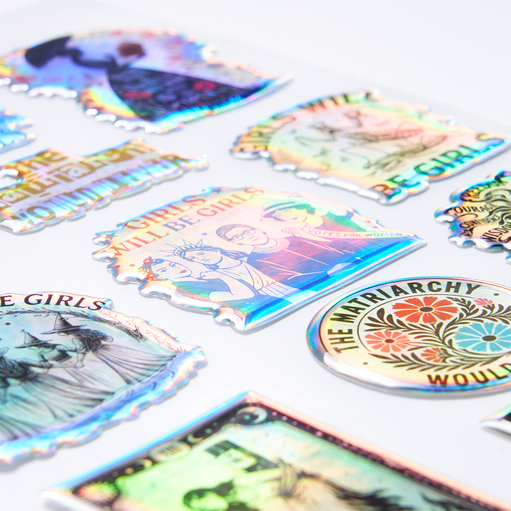 Pagewings Girls Power Holographic Stickers
