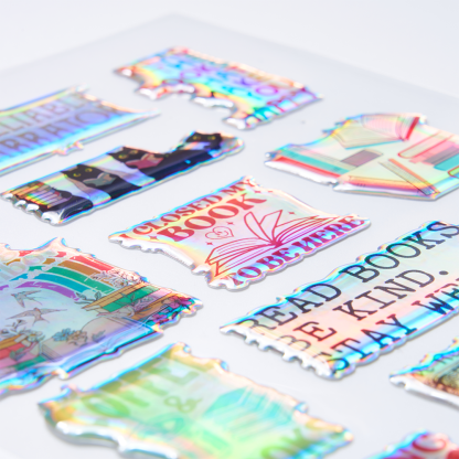 Pagewings Book Lovers Holographic Stickers