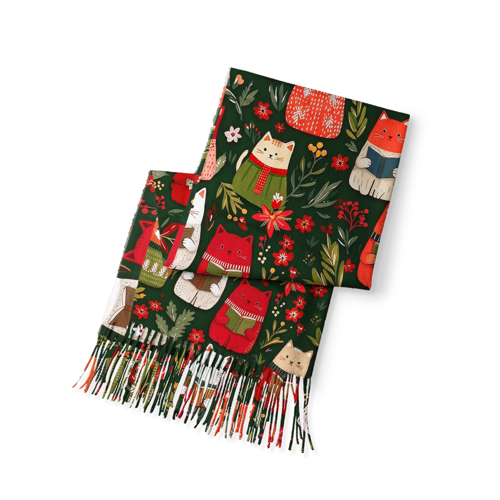 Pagewings Christmas Reading Long Fringe Scarf
