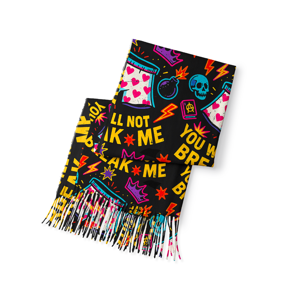 Pagewings Sci Fi Book Lover Long Fringe Scarf 