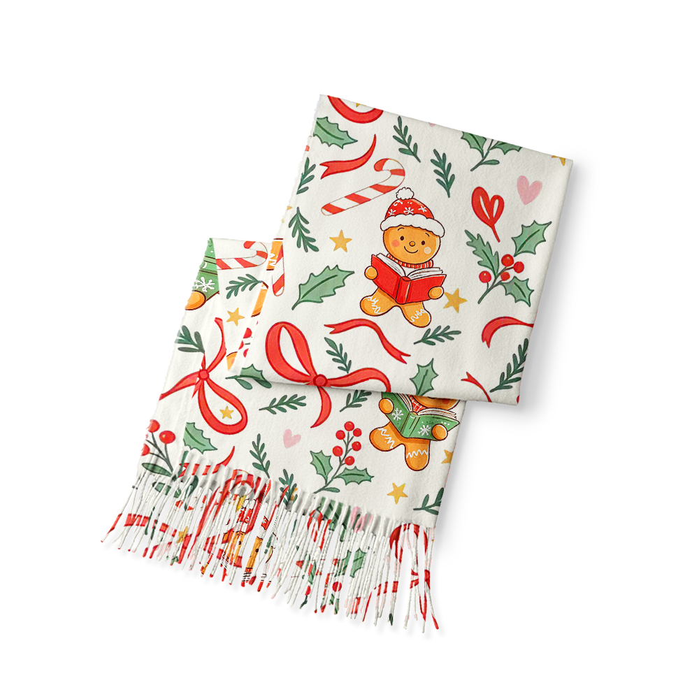 Pagewings Bookish Vibe Long Fringe Scarf 