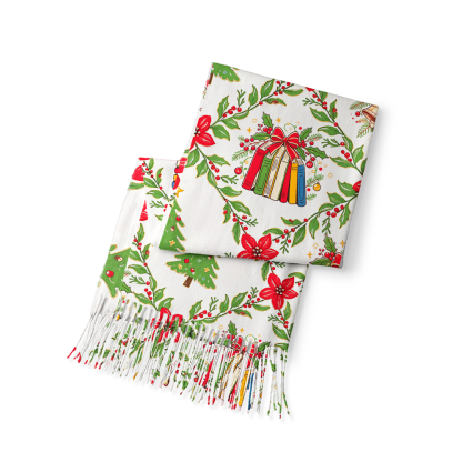 Pagewings Bookish Vibe Long Fringe Scarf 